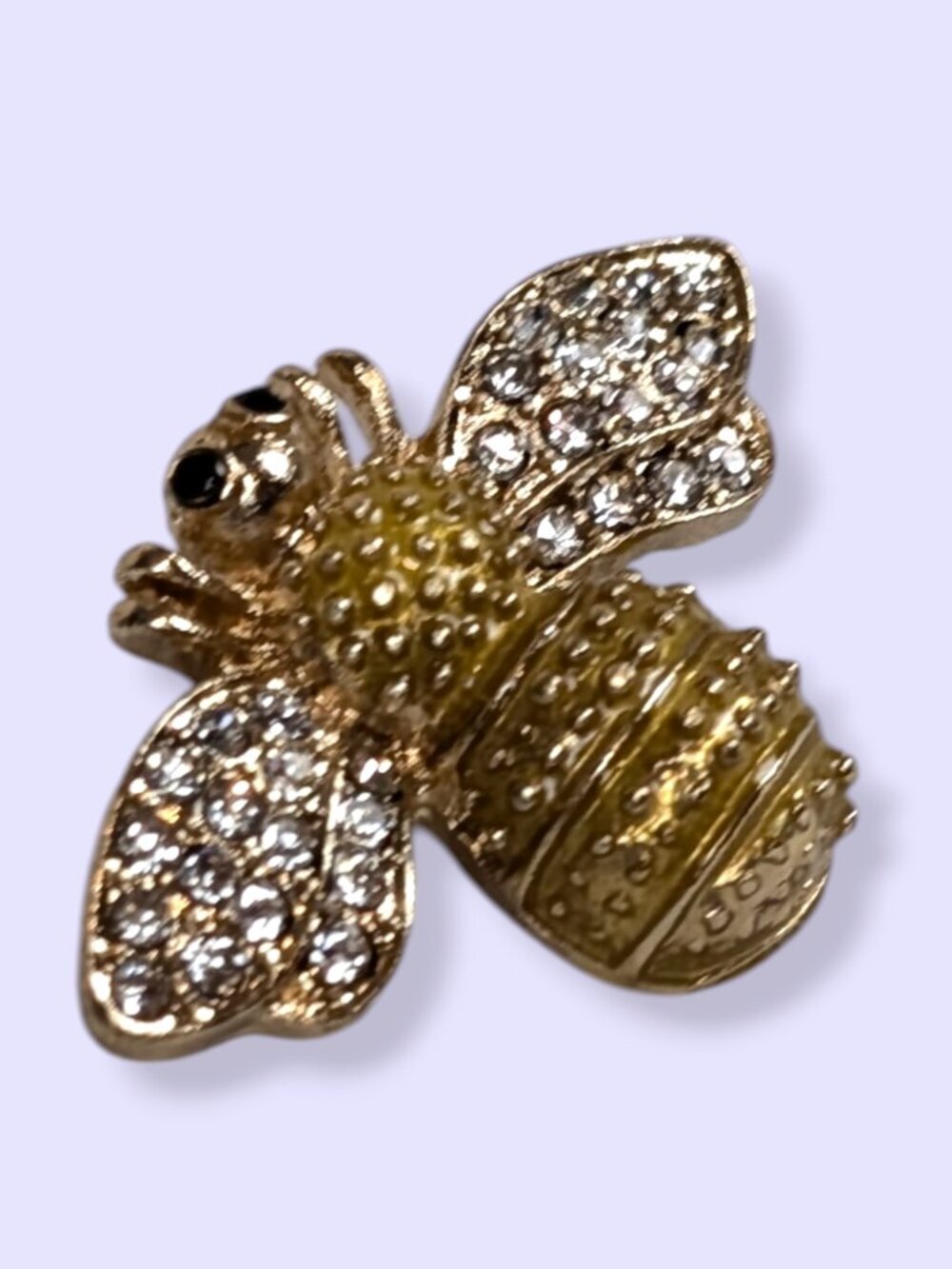Bumpy Rhinestone Bee Brooch - Picture 2 of 6